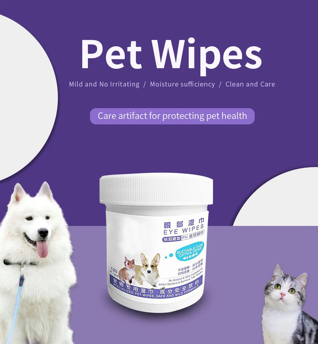 Pet Wipes for Dogs and Cats &ndash; Cleans Face, Ears, Body and Eye Area &ndash; Super Convenient, Ideal for Home or Travel