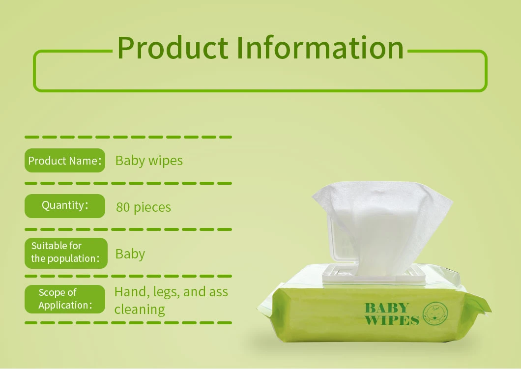100% Bamboo Natural Fabric Biodegradable Baby Wet Wipes/ Organic Baby Wipes/ Single Packing Face Tissues